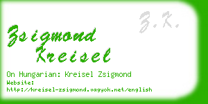 zsigmond kreisel business card